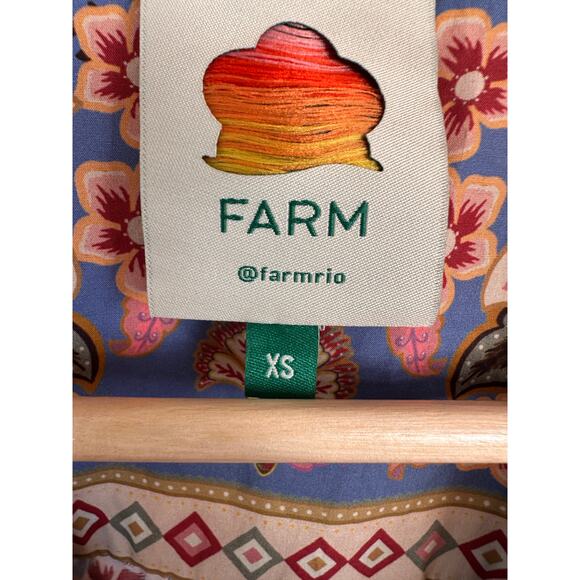 FARM RIO Women's Super Bloom Tapestry Cotton Minidress - Picture 6 of 8